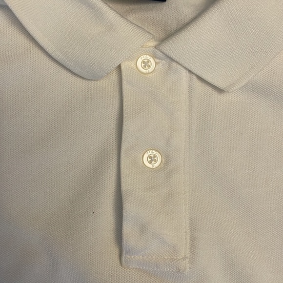 Classic fit Mesh Polo Shirt in white with Silver horse - Picture 3 of 5